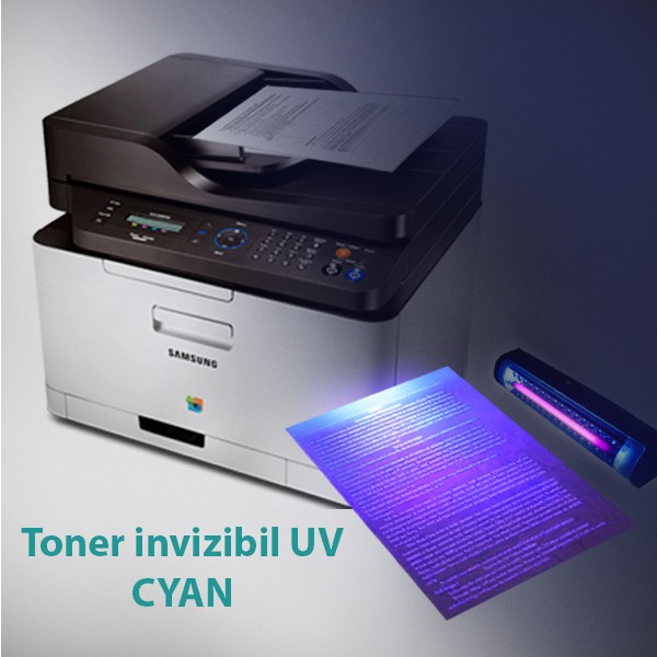 Toner invizibil UV pentru Samsung si Lexmark monocrom, Cyan, praf 50 g - imagine 3